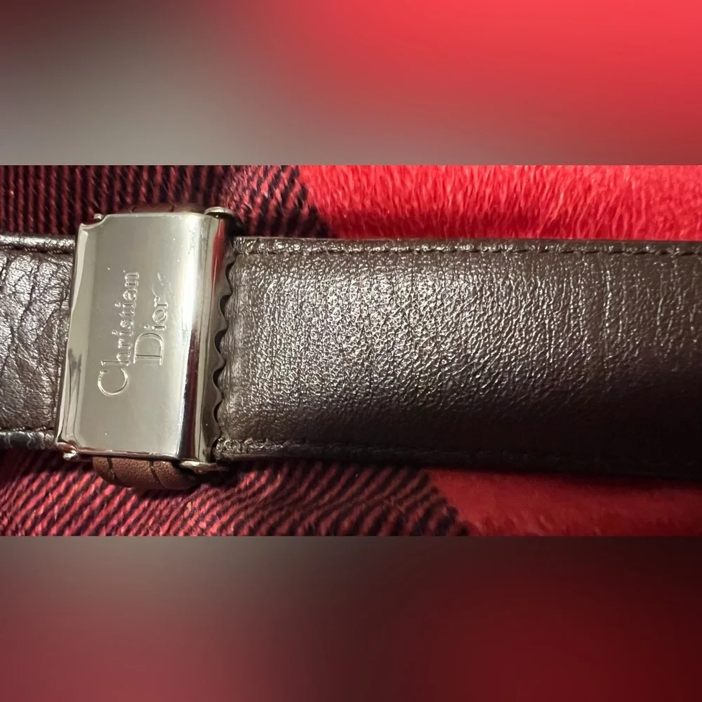 Vintage Christian Dior brown belt. Can be unisex!